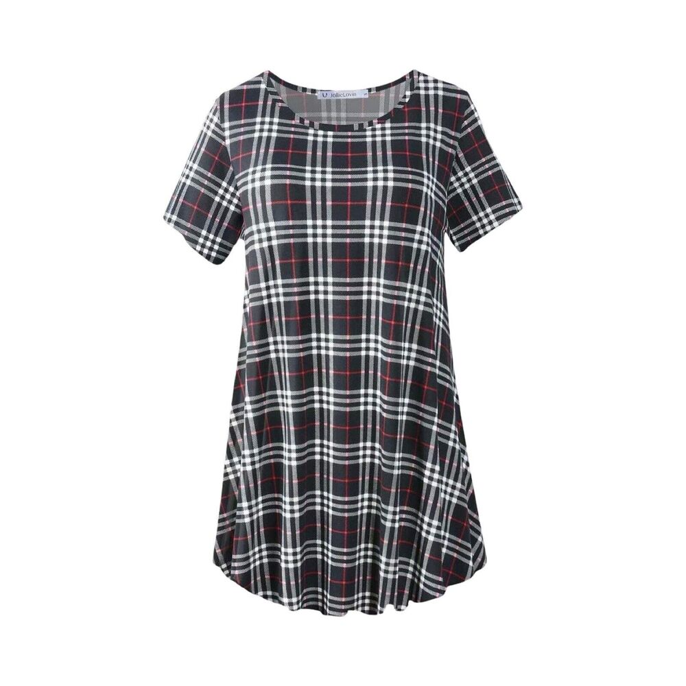 Women's Plus Size Top Summer Tunic Short Sleeve‎ Loose Fit T-Shirt 3X